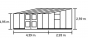 Muurkas Veranda 12,9- 439x293 cm (bxd) 195/259 (h)