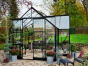 Garden Room, 129 zwart gecoat - 389x391 cm (bxl) 163/276 cm (h)