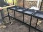 Maatwerk tafel ACD-kas voor zaaikisten / achterzijde R3 Ral 9005