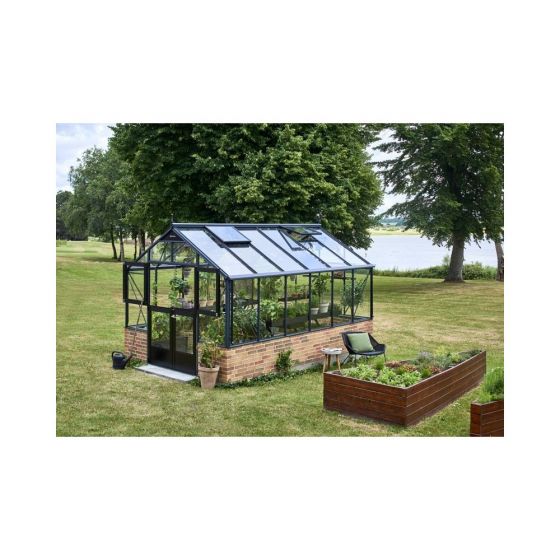 Premium 130 antraciet grijs (op muur) - 296x439 cm (bxl) 175/267 cm (h) 