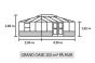 Prieel Grand Oase 13,0 antracietgrijs gecoat, 296X439 CM (BXL) 195/286 CM (H)
