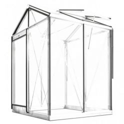 ACD Vrijstaande Kas Piccolo (P02) met 4 mm dik veiligheidsglas - Aluminium - 2,35 m² - 148 x 159 x 221