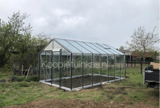 ACD Vrijstaande Tuinkas R305H-B met veiligheidsglas- Aluminium - 11,35 m² - 371 x 306 x 259