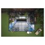 Prieel Grand Oase 25,6 antracietgrijs gecoat, 439X583 CM (BXL) 195/286 CM (H)